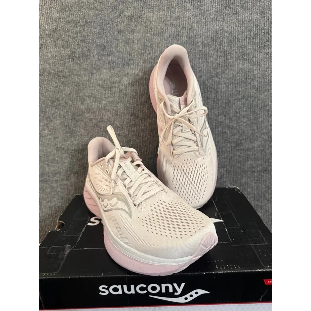 Saucony Ride 18 Womens Running Shoes Moon Woodrose Taupe S11000-151 Size 9.5 - Picture 2 of 9